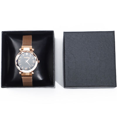 Linen Texture Noble Soft PU Leather Watch Packaging Case Luxury Storage Box