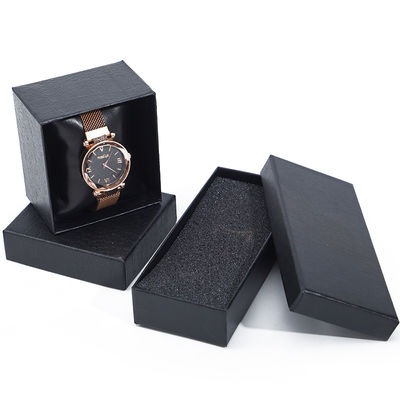 Linen Texture Noble Soft PU Leather Watch Packaging Case Luxury Storage Box