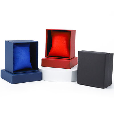 Single Slot Twill Grain Paper Watch Box Packaging with Detachable Pillow