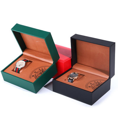 Eye-Catching Internal Printing Faux Leather Luxury Watch Packaging Box for Gift