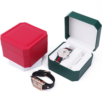 Octagonal Leather Watch Storage Case Multiple Compartments For Gift Packaging