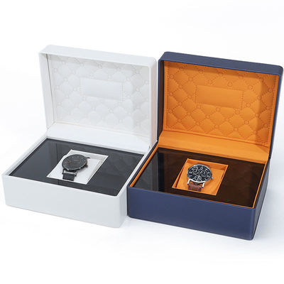 Buy Soft Touch Lining PU Leather Watch Box Luxury Packaging with Sleek Wooden Internal online manufacture