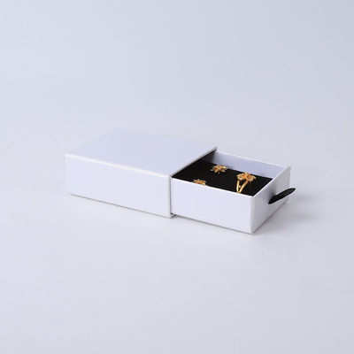 Wholesale manufacturing Eco Friendly high quality gift Jewellery Box Personalized Custom Ring Necklace Earring Bracelet Packaging white Cardboard Paper Drawer Jewelry Box with logo