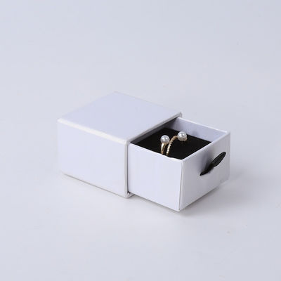 Wholesale manufacturing Eco Friendly high quality gift Jewellery Box Personalized Custom Ring Necklace Earring Bracelet Packaging white Cardboard Paper Drawer Jewelry Box with logo