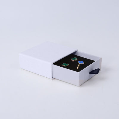 Wholesale manufacturing Eco Friendly high quality gift Jewellery Box Personalized Custom Ring Necklace Earring Bracelet Packaging white Cardboard Paper Drawer Jewelry Box with logo