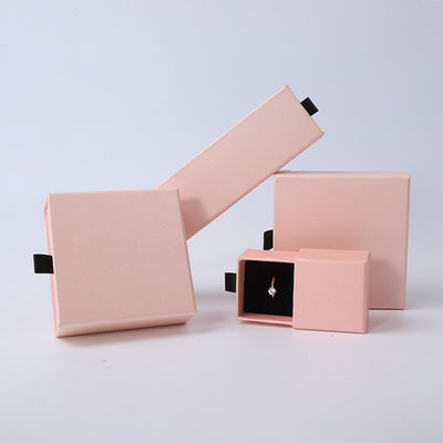 Buy Wholesale manufacturing Eco Friendly high quality gift Jewellery Box Personalized Custom Ring Necklace Earring Bracelet Packaging pink Cardboard Paper Drawer Jewelry Box with logo online manufacture
