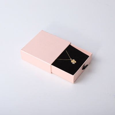 Wholesale manufacturing Eco Friendly high quality gift Jewellery Box Personalized Custom Ring Necklace Earring Bracelet Packaging pink Cardboard Paper Drawer Jewelry Box with logo