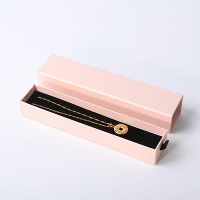 Wholesale manufacturing Eco Friendly high quality gift Jewellery Box Personalized Custom Ring Necklace Earring Bracelet Packaging pink Cardboard Paper Drawer Jewelry Box with logo