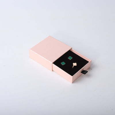 Wholesale manufacturing Eco Friendly high quality gift Jewellery Box Personalized Custom Ring Necklace Earring Bracelet Packaging pink Cardboard Paper Drawer Jewelry Box with logo