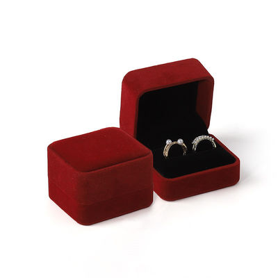 Wholesale Manufacturer Customised Luxury Jewelry Ring Box Personalized Custom logo Velvet Jewellery Engagement Ring Packaging Box