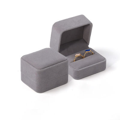 Wholesale Manufacturer Customised Luxury Jewelry Ring Box Personalized Custom logo Velvet Jewellery Engagement Ring Packaging Box