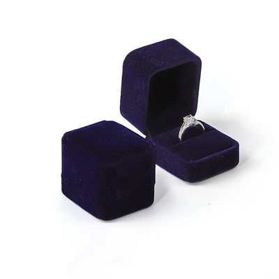 Custom Size Personalised Double Wedding Ring Box Velvet  Inner Material