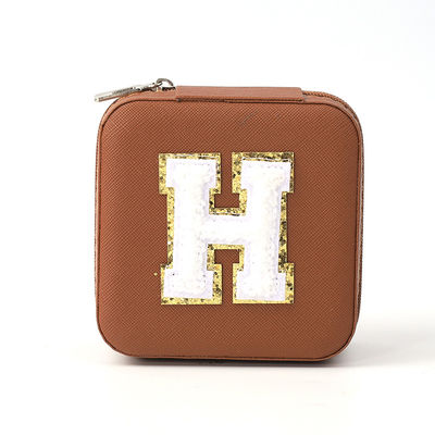 Buy Small Leather Brown Jewelry Organizer Travel Case Jewelry Storage Box online manufacture