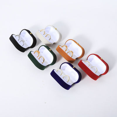 Buy Custom Velvet Ring Box Packaging For Wedding And Engagement Jewelry online manufacture