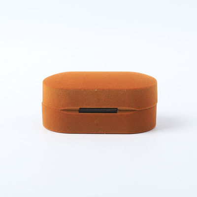 Personalized Custom Brown Velvet Jewelry Packaging for Double Ring
