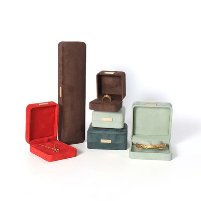 Wholesale manufacturing Luxury Jewellery Box Personalized Custom high end Necklace Bracelet Earrings Ring jewelry set Packaging handmade Velvet Jewelry Box with logo