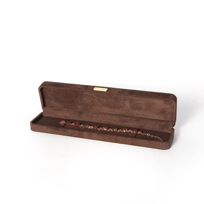Wholesale manufacturing Luxury Jewellery Box Personalized Custom high end Necklace Bracelet Earrings Ring jewelry set Packaging Velvet brown Jewelry Box with logo