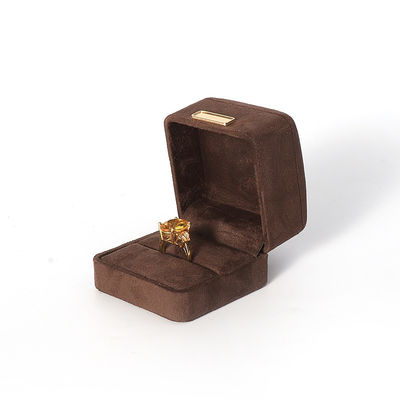 Wholesale manufacturing Luxury Jewellery Box Personalized Custom high end Necklace Bracelet Earrings Ring jewelry set Packaging Velvet brown Jewelry Box with logo
