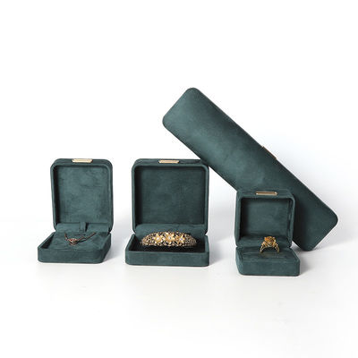 hign end luxury green flannel velvet Jewellery Box for bracelet Necklace ring Earring
