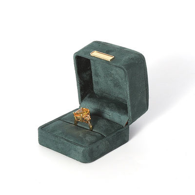 Wholesale manufacturing Luxury Jewellery Box Personalized Custom high end Necklace Bracelet Earrings Ring jewelry set Packaging Velvet dark green Jewelry Box with logo