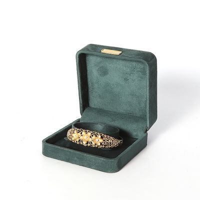 Wholesale manufacturing Luxury Jewellery Box Personalized Custom high end Necklace Bracelet Earrings Ring jewelry set Packaging Velvet dark green Jewelry Box with logo
