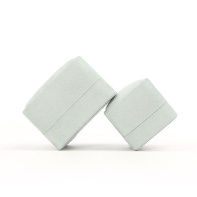 Wholesale Jewellery Packaging Ring Box Custom Jewelry Packaging Luxury Double Wedding Engagement Green Velvet Ring Box with logo