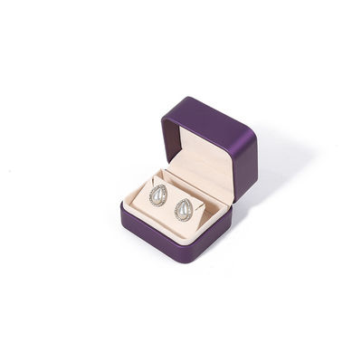 Premium Purple Leather Jewelry Box With Embossed Printing