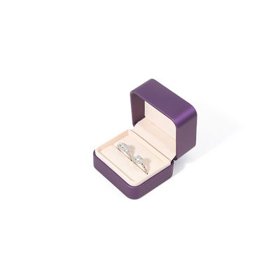 Premium Purple Leather Jewelry Box With Embossed Printing