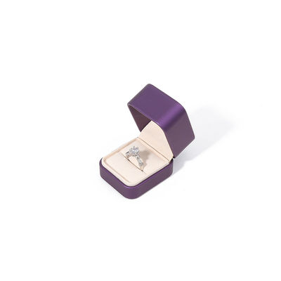 Premium Purple Leather Jewelry Box With Embossed Printing