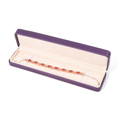 Premium Purple Leather Jewelry Box With Embossed Printing