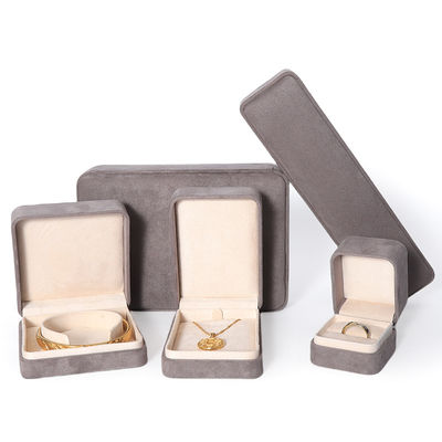 Premium Gray Jewellery Packaging Box Custom Hign End Big Jewelry Set Necklace Bracelet Earrings Ring Packaging