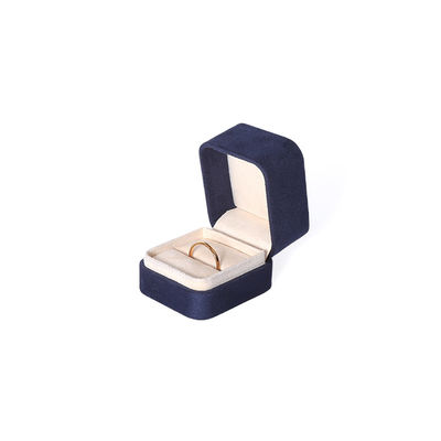 China Manufacturing Wholesale Premium Blue Jewellery Packaging Box Custom Hign End Big Jewelry Set Necklace Bracelet Earrings Ring Packaging Handmade Square Velvet Blue Jewelry Box With Logo