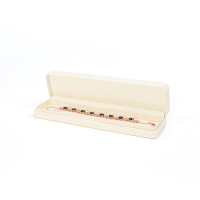 Handmade Square White Leather Jewellery Packaging Box Custom Luxury Big Jewelry Set Box For Necklace Bracelet Earrings Ring Packaging