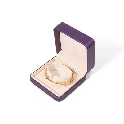 High Quality Jewellery Packaging Box Custom Luxury Big Jewelry Set Box Necklace Bracelet Earrings Ring Packaging Handmade Square Purple Leather Jewelry Box With Logo