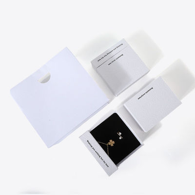 China manufacturing wholesale high quality Necklace Earring Bracelet ring box Jewellery packaging Personalized Custom Eco Friendly Cardboard Paper white Drawer Jewelry Box with logo