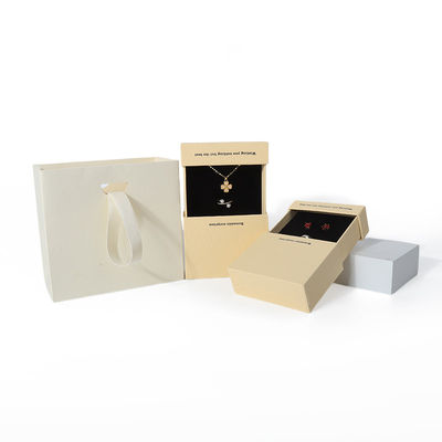China manufacturing wholesale high quality Necklace Earring Bracelet ring box Jewellery packaging Personalized Custom Eco Friendly Cardboard Paper Yellow Drawer Jewelry Box with logo