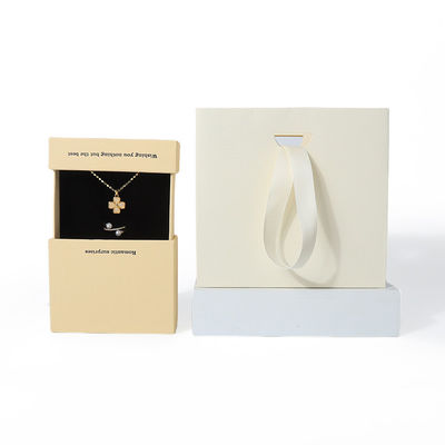 China manufacturing wholesale high quality Necklace Earring Bracelet ring box Jewellery packaging Personalized Custom Eco Friendly Cardboard Paper Yellow Drawer Jewelry Box with logo