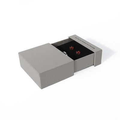 China manufacturing wholesale high quality Necklace Earring Bracelet ring box Jewellery packaging Personalized Custom Eco Friendly Cardboard Paper gray Drawer Jewelry Box with logo