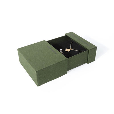 China manufacturing wholesale high quality Necklace Earring Bracelet ring box Jewellery packaging Personalized Custom Eco Friendly Cardboard Paper green Drawer Jewelry Box with logo
