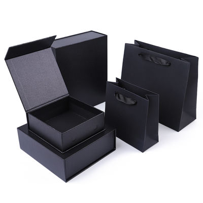 Wholesale manufacturing high quality Magnetic Gift Box Packaging Custom logo luxury Eco Friendly Cardboard Paper Black Magnetic Jewelry Box