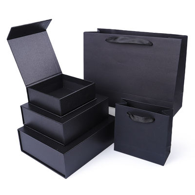Wholesale manufacturing high quality Magnetic Gift Box Packaging Custom logo luxury Eco Friendly Cardboard Paper Black Magnetic Jewelry Box