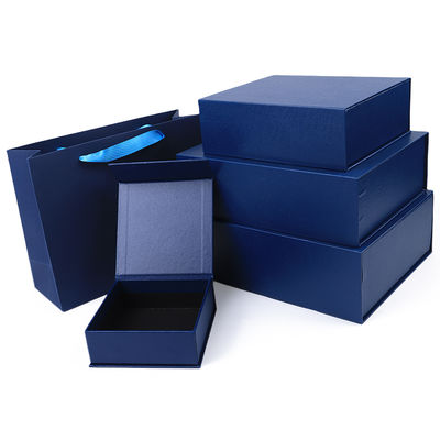 Wholesale manufacturing high quality Magnetic Gift Box Packaging Custom logo luxury Eco Friendly Cardboard Paper blue Magnetic Jewelry Box