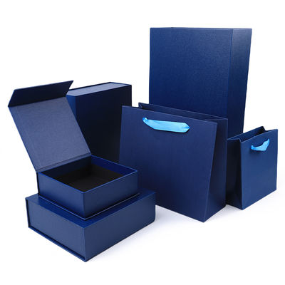 Wholesale manufacturing high quality Magnetic Gift Box Packaging Custom logo luxury Eco Friendly Cardboard Paper blue Magnetic Jewelry Box