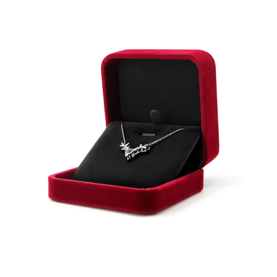 OEM ODM high end velvet Jewellery Box luxury customizable logo Red Velvet Jewelry Box
