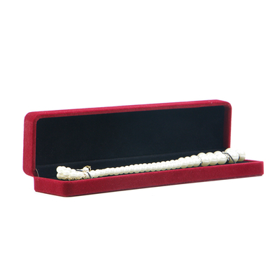OEM ODM high end velvet Jewellery Box luxury customizable logo Red Velvet Jewelry Box