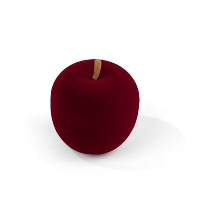 customizable personalized hign end velvet red jewelry ring box for Christmas gift