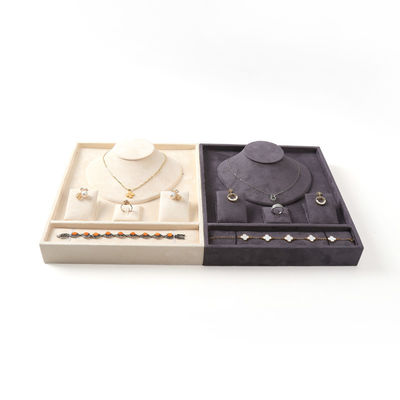 customizable premium Velvet Jewelry Trays OEM Jewellery Trays display for jewelry set