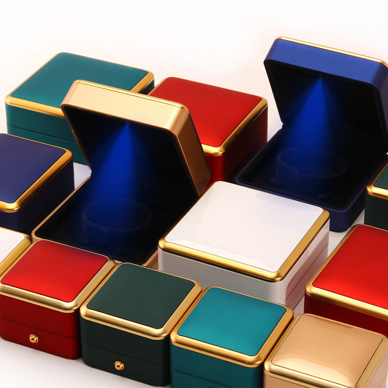 Custom Plastic Jewelry Box With Led Lights , Octagonal Jewelry Packaging Box