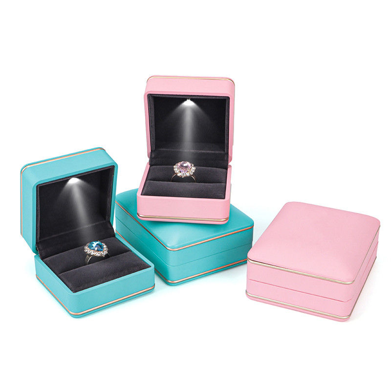 Jewelry Package with Light Hanhong Custom Logo Silk Screen Printing LED Storage Box