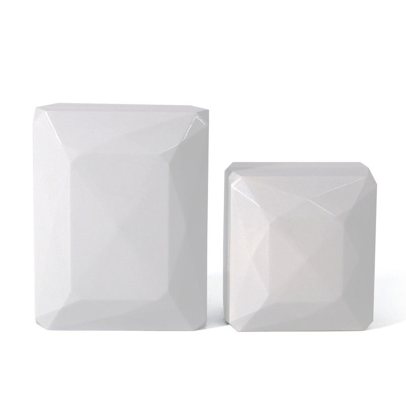 Hanhong Luxury Ring Box Custom Logo PU Plastic White Jewelry Storage Box with LED Light